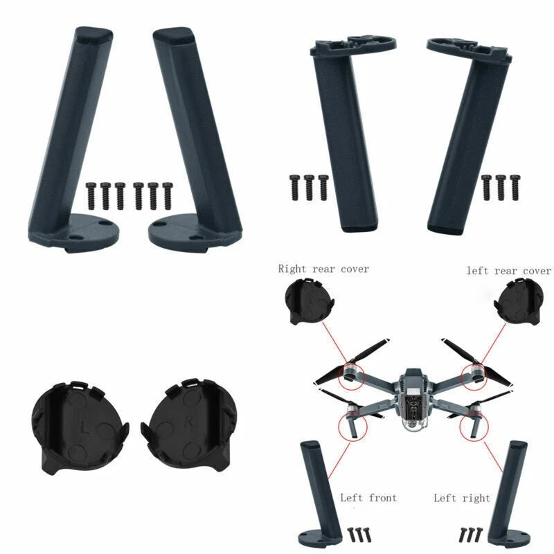 DJI Mavic Pro replacement landing gear legs and protective covers kit with screws
