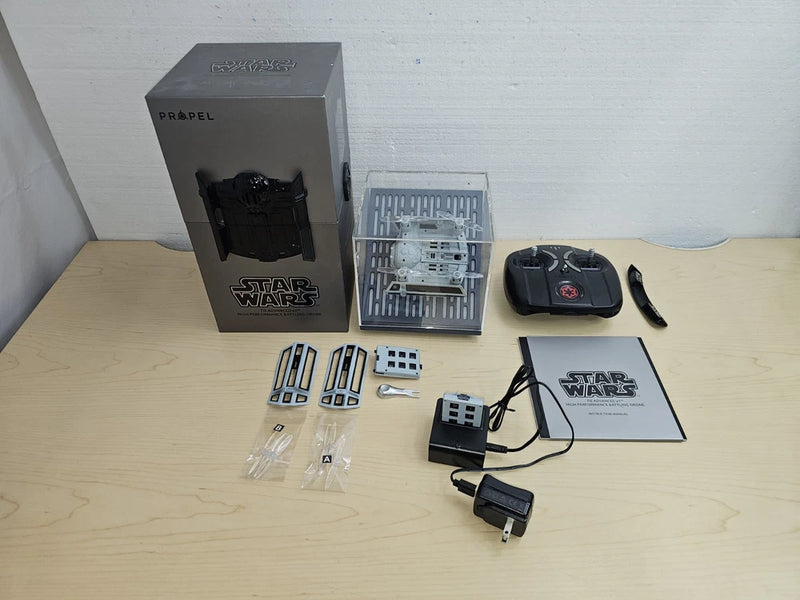 Star Wars tie advanced drone parts kit with controller, cables, and parts