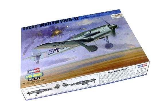 HOBBYBOSS 1/48 Focke-Wulf FW190D-12 model kit box with aircraft artwork