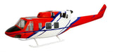 800 B 212 ARF Fire Rescue RC Helicopter Fuselage 800 Size Bell212 White Red KIT