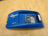 Talkman Model T2 blue voice terminal with battery label on back
