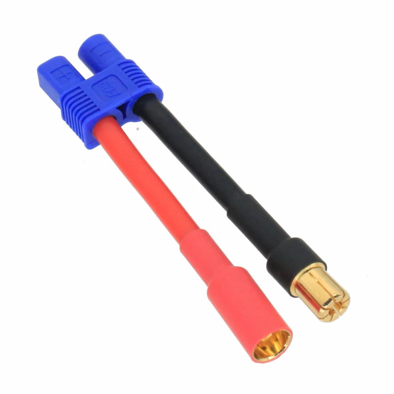 HXT 6.5mm Male-/Female+ to EC3 Female Cable 12AWG 5CM Wire for Battery Toy FPV