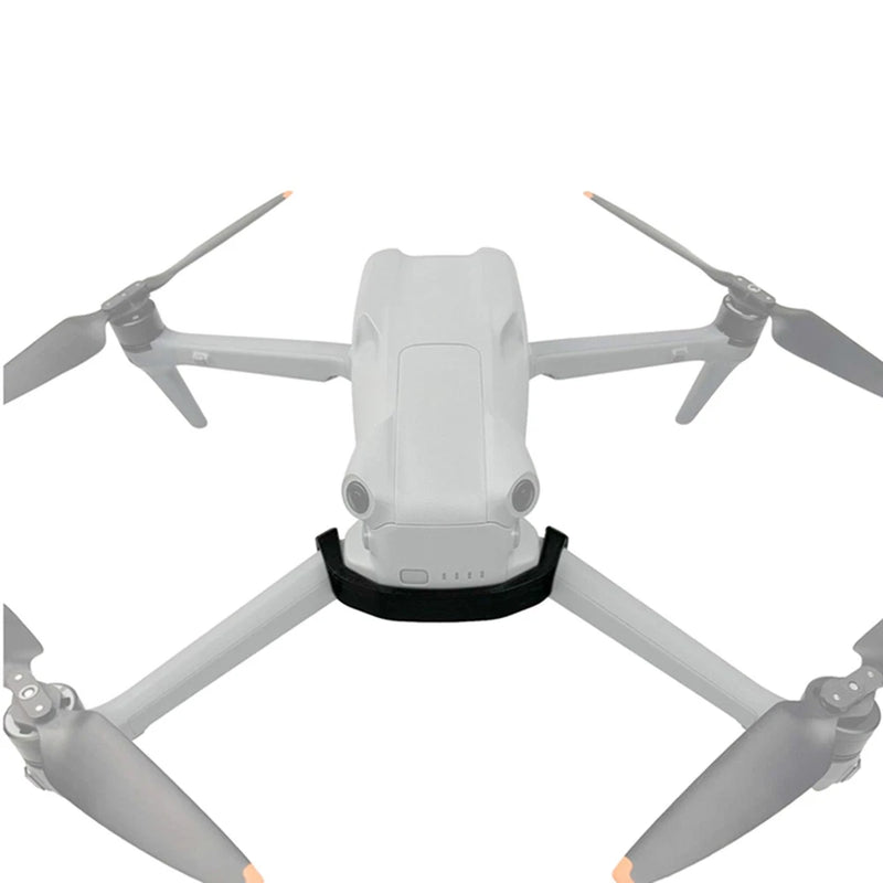Drone battery anti-disconnect clip with fixed buckle, black strap on base mount