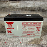 Yussa lead-acid battery with red/black label and top terminals, rectangular case