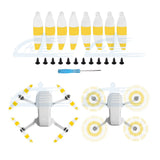 8pcs Low Noise Propellers Props Blade White Yellow Stripe For DJI Mavic Mini