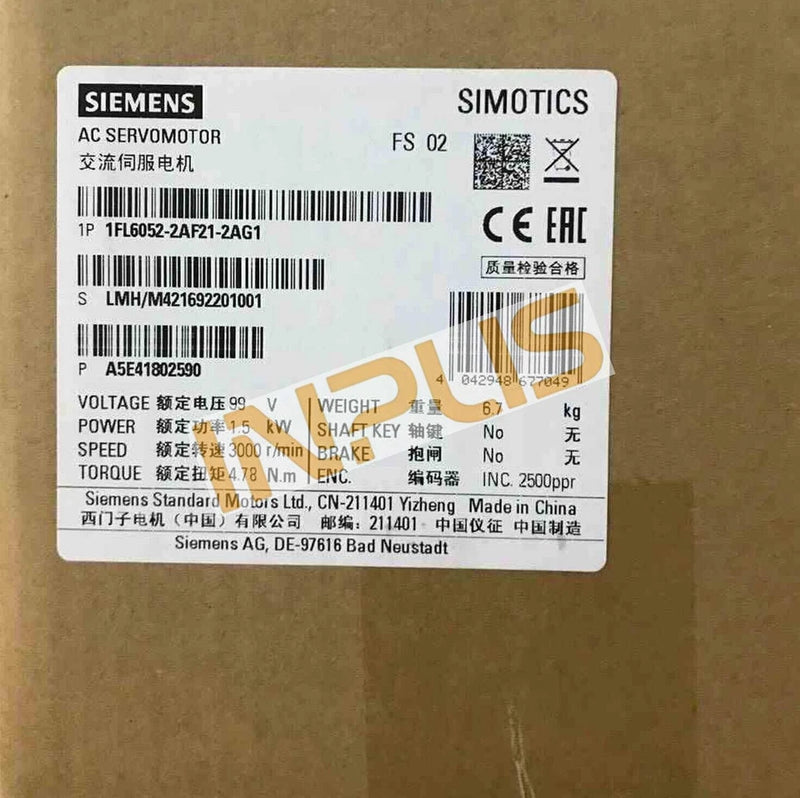 1FL6 052-2AF21-2AG1 NEW SIEMENS AC Servo Motor Converter 1FL6052-2AF21-2AG1