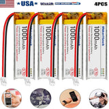 4Pcs 3.7V 1000mAh 1S 3C 102050 Lithium Polymer Battery for Electronic Devic Battery