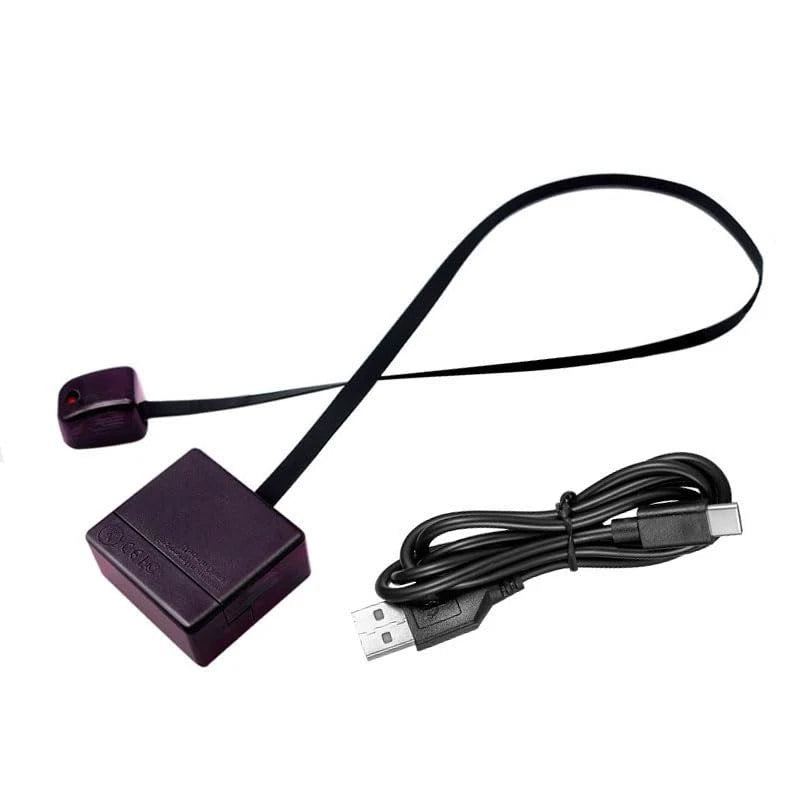 SPENFiLY IR blaster module with purple controller box and USB cable
