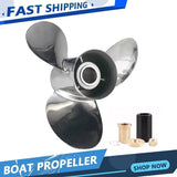 Stainless steel boat propeller with 3 blades and hub for outboard motor