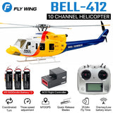 UPS Express Ship-Fly Wing Bell-412 RC RTF Helicopter GPS 10CH ACE 3Battery