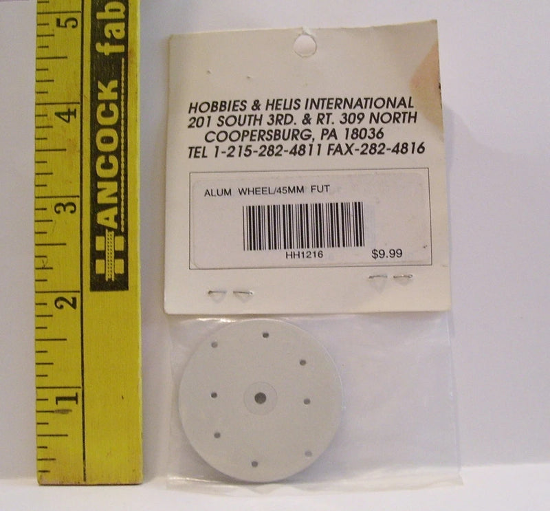 FUTABA R/C HELICOPTER AIRPLANE HOBBY PART ALUMINUM WHEEL 45MM #1216