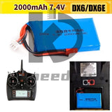 1pcs new DXF RC Battery 1pcs Li-Polymer lipo battery Spektrum dx6e DX6 2S 7.4