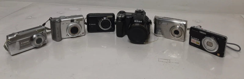 (6x)Mix Digital Cameras PowerShot/Photosmart/Lumix/CoolPix-No Cards/Batts/Cables