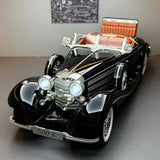 1:18 1936 Mercedes-Benz 500K Special Roadster Diecast Model Car Vintage Toy Gift