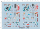 1/43 Hatsune Miku Itasha Logos & Marks Model Kit Water Decal