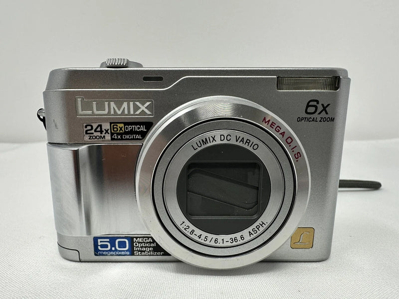 Panasonic Lumix DMC-LZ2 5MP Silver Digital Camera 24x Zoom - TESTED - WORKS -