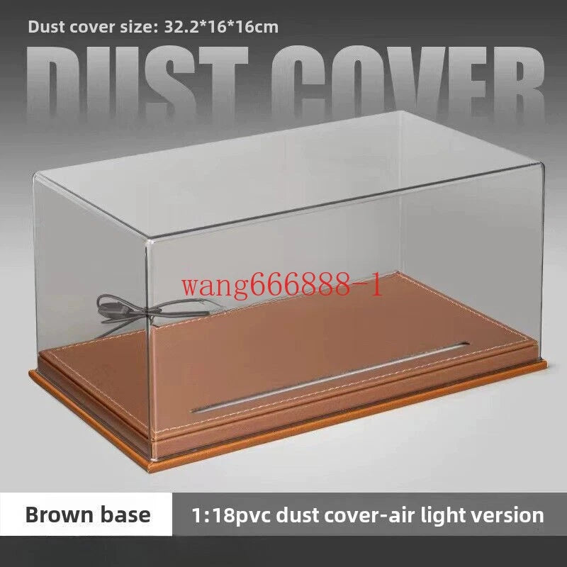 Diorama Acrylic Display Case Show Case With PU Leather Base For 1/18 Car Model