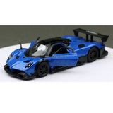 1/36 Pagani Zonda R Model Car Diecast Toy Vehicle Doors Open Pull Back Blue
