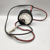 Vintage Battery Tester Voltmeter Model 198 w/ Alligator Clips Industrial Garage Battery
