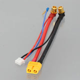 LiPo Battery Charge Balance Cable XT60 female to 8mm Bullet JST-XH 2S 2mm banana