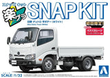 Aoshima 1/32 Scale Model Car Snap Kit 23-WE Hino Dutro Truck White Painted