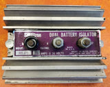 SHURtron dual battery isolator module 611-220, label with 70A/36V and three terminal studs.