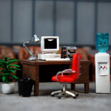Diorama 1/64 Computer Desk Model Set Indoor Furniture Garage Scene Props Model