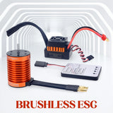 Waterproof brushless motor and 60A ESC upgrade kit, orange motor, wiring harness