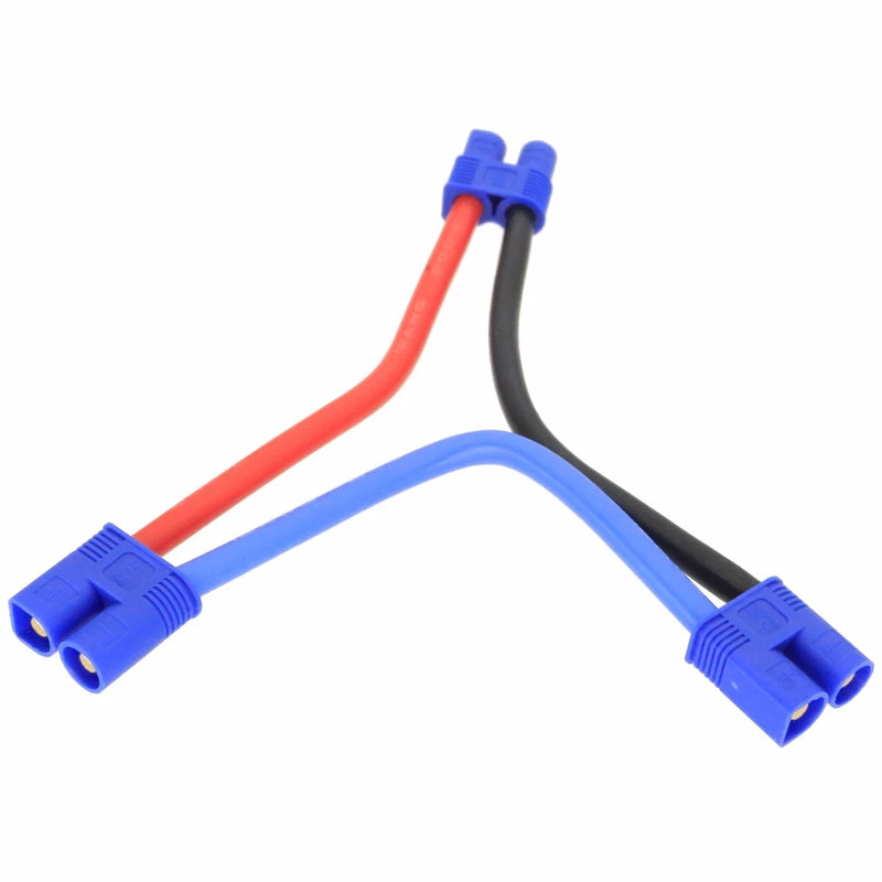 FPV Series Wire EC3 1 Female to 2 Male 12AWG 10cm Cable Adapter Doubles Voltage
