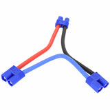FPV Series Wire EC3 1 Female to 2 Male 12AWG 10cm Cable Adapter Doubles Voltage