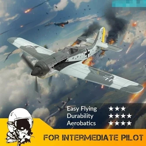 Volantex FW190 4CH RC Plane Wingspan 400mm 2.4G 6Axis Gyro OneKey Return Fighter