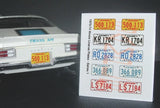 1970 - 1974 ILLINOIS miniature LICENSE PLATES for 1/25 scale MODEL CARS¡ªPLS READ