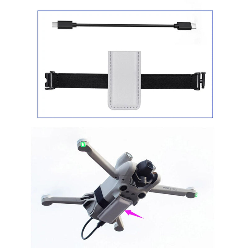4G module installation cable with dual connectors and securing strap pouch