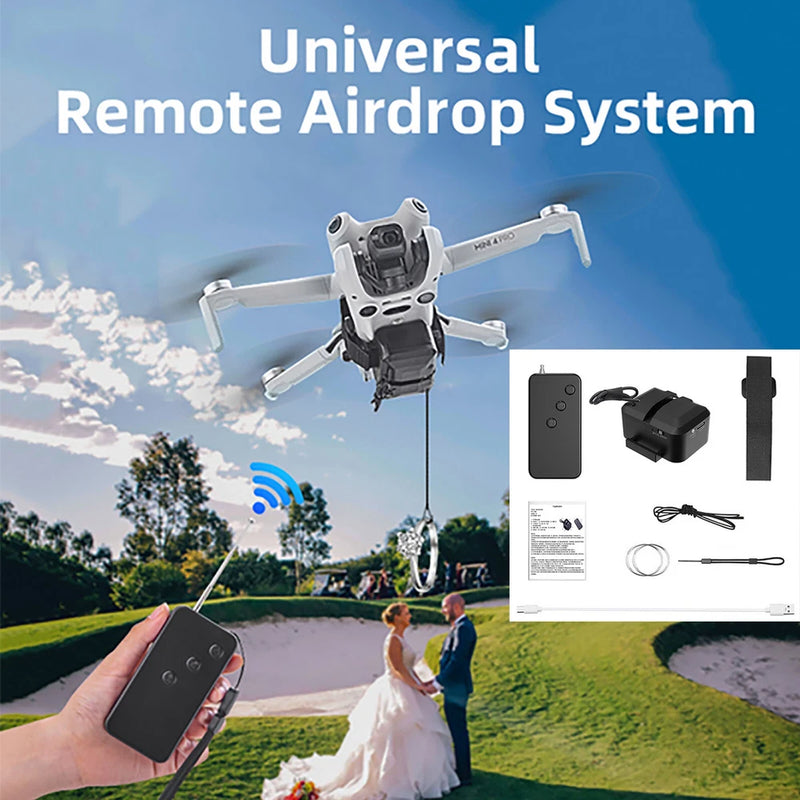 For DJI Mini 4 Pro/Mavic 3 Pro/Air 3 Drone Airdrop Remote Control Thrower Set