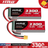 2x HRB 14.8V 4S 3300mAh LiPo Battery 100C XT60 for Rc Car Truck Boat Drone FPV Battery