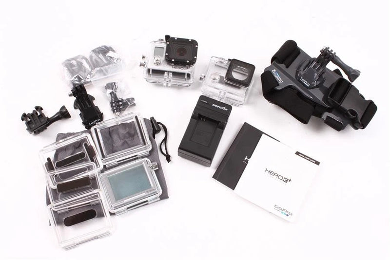 Used GoPro Hero 3+ Silver Edition Camera w/ LCD Screen + More