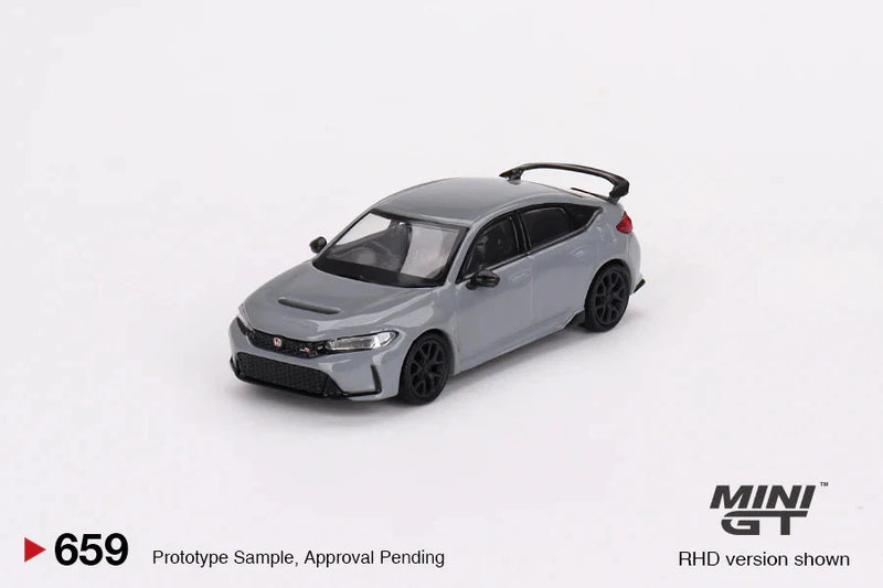 1:64 Honda Civic Type R (FL5) 2023 -- Sonic Grey Pearl -- Mini GT
