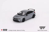 1:64 Honda Civic Type R (FL5) 2023 -- Sonic Grey Pearl -- Mini GT