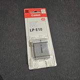 Canon LP-E10 OEM battery pack in sealed blister packaging