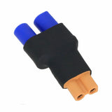 EC3 to XT30 no-wire adapter with black housing, blue pins, and orange XT30 female plug