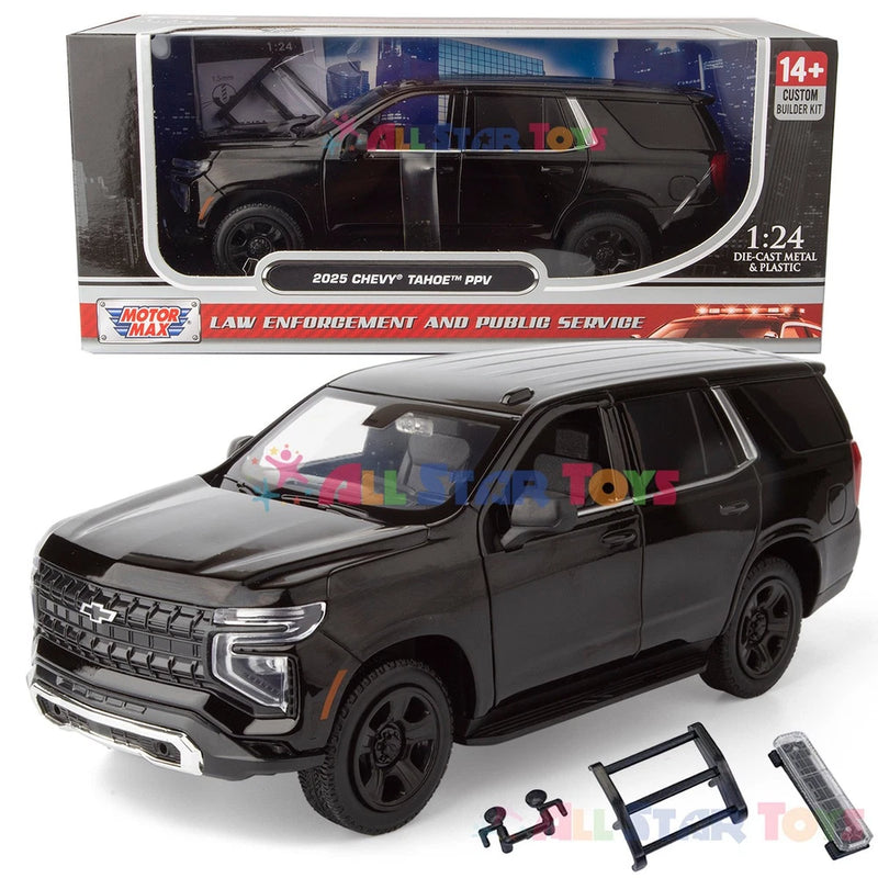 MOTORMAX 2025 Chevrolet Tahoe PPV 1:24 Police DIECAST MODEL KIT 76816 Black