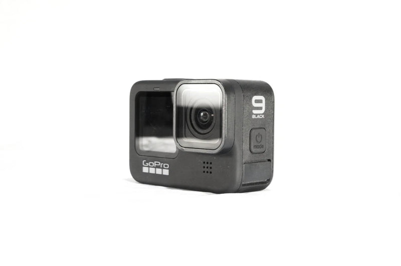 GoPro HERO 9 Black action camera with front lens and small status display