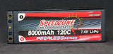 8000mAh 120C 7.4V 2S HardCase Lipo Battery Hardcase 5mm Deans Traxxas *from USA*