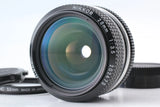 Nikon NIKKOR 28mm f/3.5 wide-angle camera lens, front glass and barrel detail