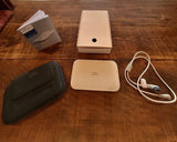 Philips Respironics battery kit with battery pack, cable, and black storage pouch
