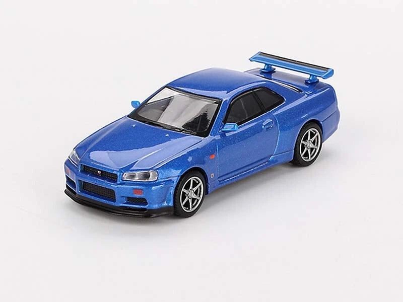 Nissan Skyline GT-R (R34) V-Spec - Blue Diecast 1:64 Scale Model - TSM MGT00759