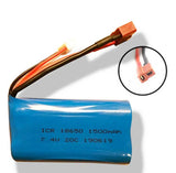 7.4V 2S 1500mAh 20C Li-Ion Battery T-plug RC Model Buggy Truck Boat Power Pack Battery