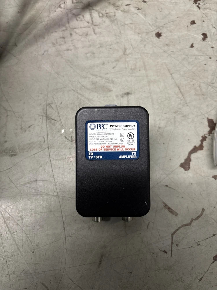 PPC Power Supply W/Built In Inverter Input 120vac Output 15vdc To Tv/Stb