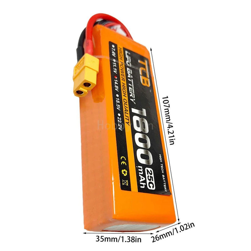 14.8V 4S 1800mAh 25C LiPO Battery XT60-plug for RC Airplane Helicopter Drone Battery