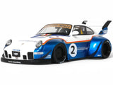 2023 RWB X LIBERTY WALK 993 #2 WHITE & BLUE 1/18 MODEL CAR BY GT SPIRIT GT530